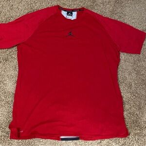 Jordan Men's Dri-Fit Red Short Sleeve Tee